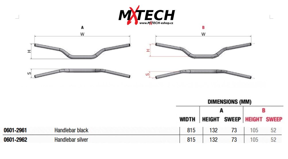 řidítka Neken www.mxtech-eshop.cz