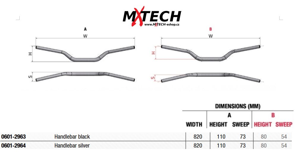 řidítka Neken www.mxtech-eshop.cz