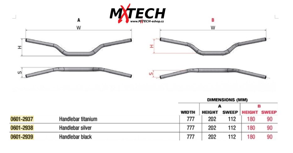 řidítka Neken www.mxtech-eshop.cz