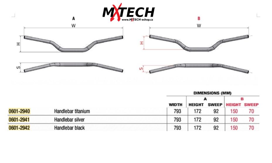 řidítka Neken www.mxtech-eshop.cz