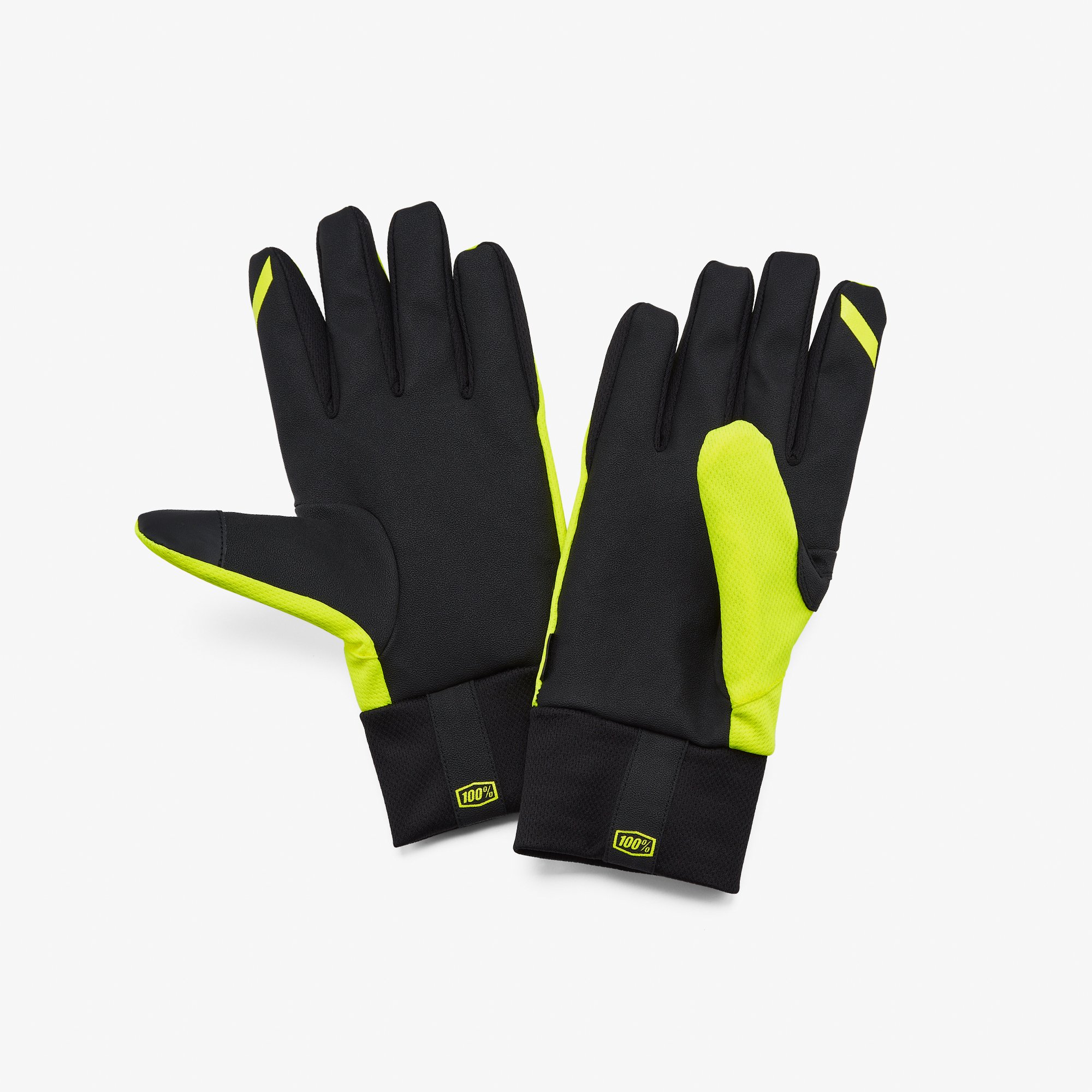 a Motokrosové rukavice 100% BRISKER  HYDROMATIC ŽLUTÁ FLUO vel. XXL