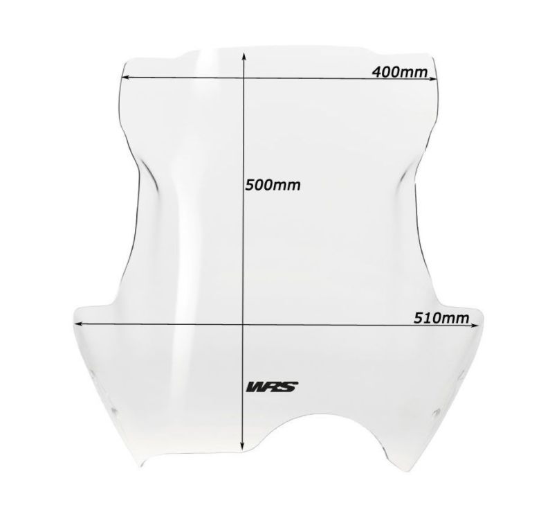 Plexi motocyklu WRS pro BMW R 1150 GS / ADV 1999-2005 viz popis, barva kouřová, výška 50 cm (19-3/4")