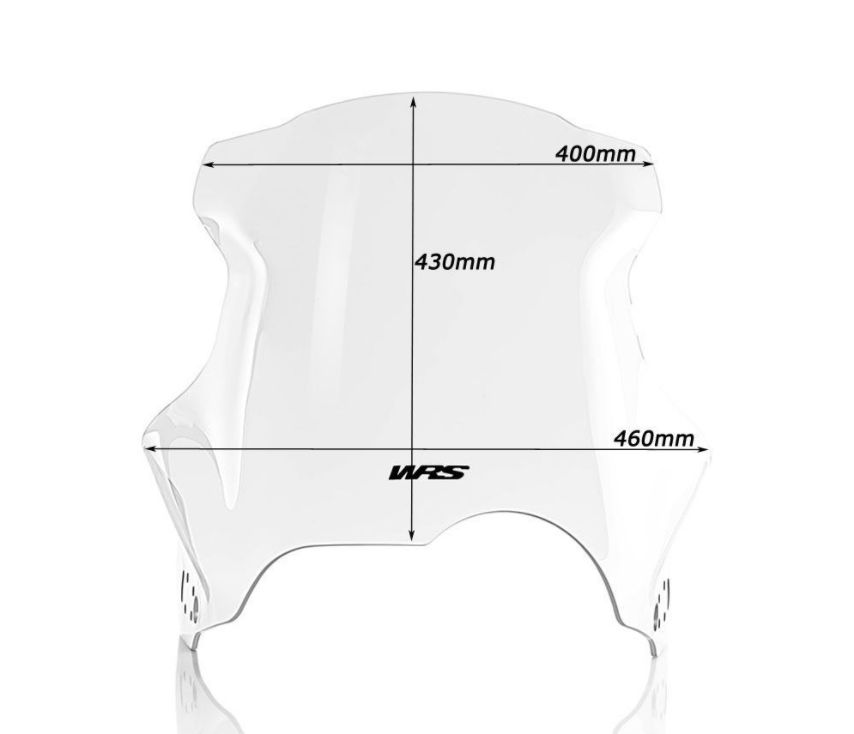 Plexi motocyklu WRS pro BMW R 1150 GS 1999-2004 viz popis, barva kouřová , výška 43 cm (17")