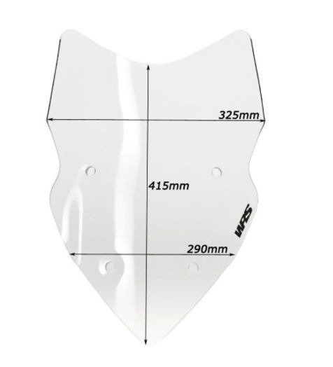 Plexi motocyklu WRS pro DUCATI MULTISTRADA 1200 S 2013-2014 viz popis, barva kouřová , výška 41,5 cm (16-1 / 4 ") 