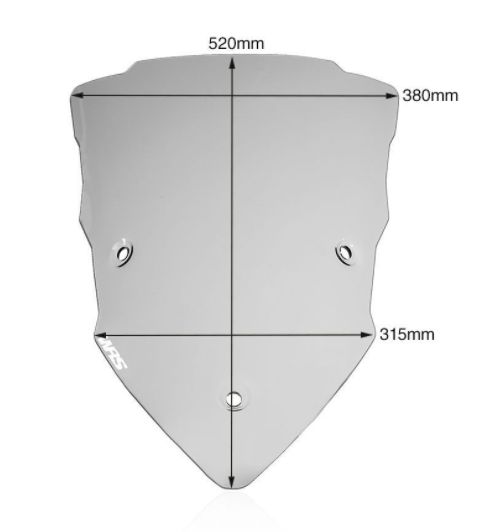 Plexi motocyklu WRS pro DUCATI MULTISTRADA 1260 2018-2020 viz popis, barva kouřová , výška 50 cm (19-3 / 4 ") 