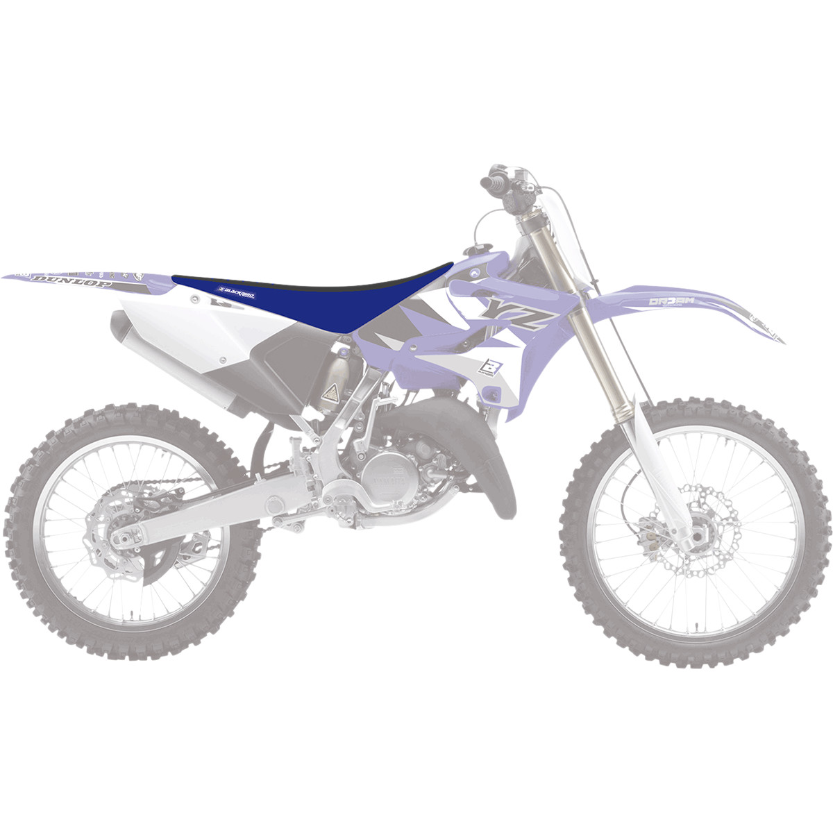 Potah sedla BLACKBIRD RACING Yamaha WR450F 2007-2011 modro-černý (typ potahu DG3)