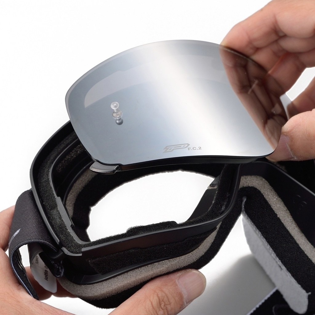 Motokrosové brýle PROGRIP PG 3205 s magnetickým objektivem - červené