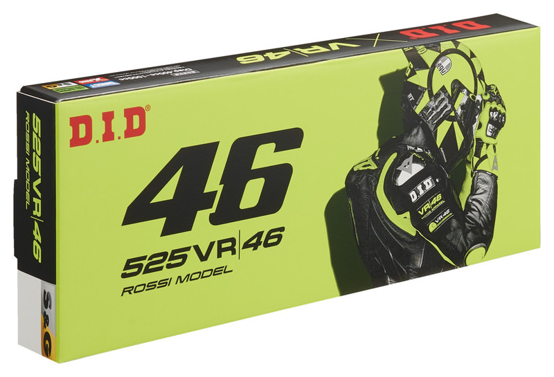 Motocyklový řetěz DID 520 X - kroužek VALENTINO ROSSI VR46 - článků 114