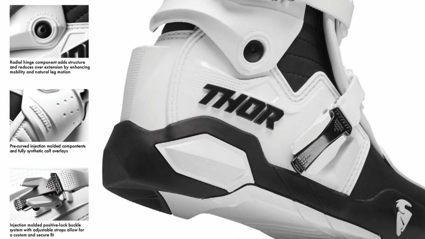 a Motokrosové boty THOR RADIAL barva černá velikost 42 / EU 8