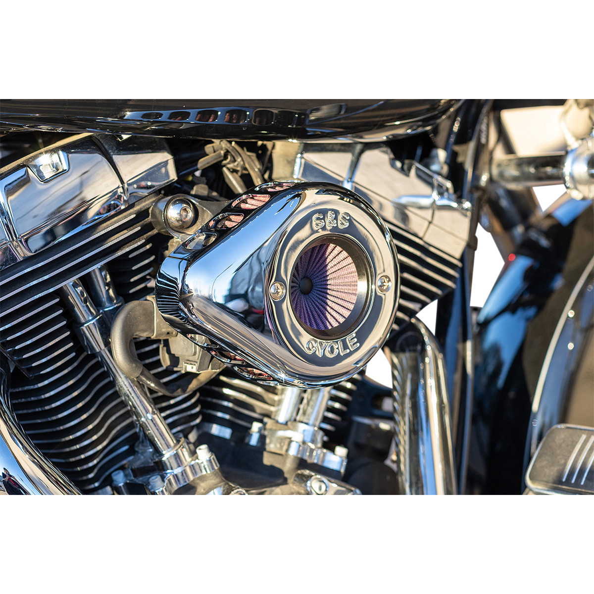 Kit sání S&S CYCLE STEALTH AIR STINGER KIT pro HARLEY DAVIDSON M8 rok 2017 a víš viz popis, chrom