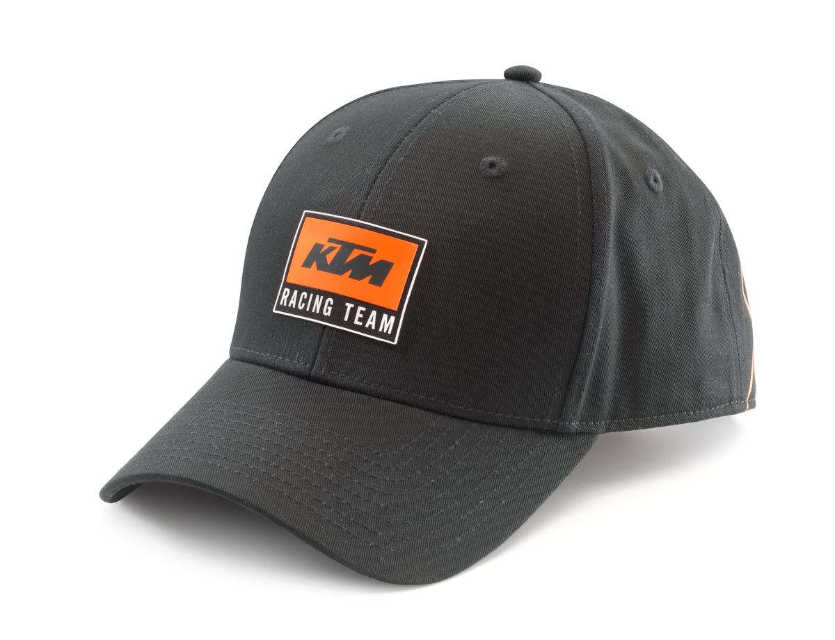 Dětská kšiltovka / čepice KTM  TEAM CURVED CAP ČERNÁ/ORANŽOVÁ, prohnutý kšilt