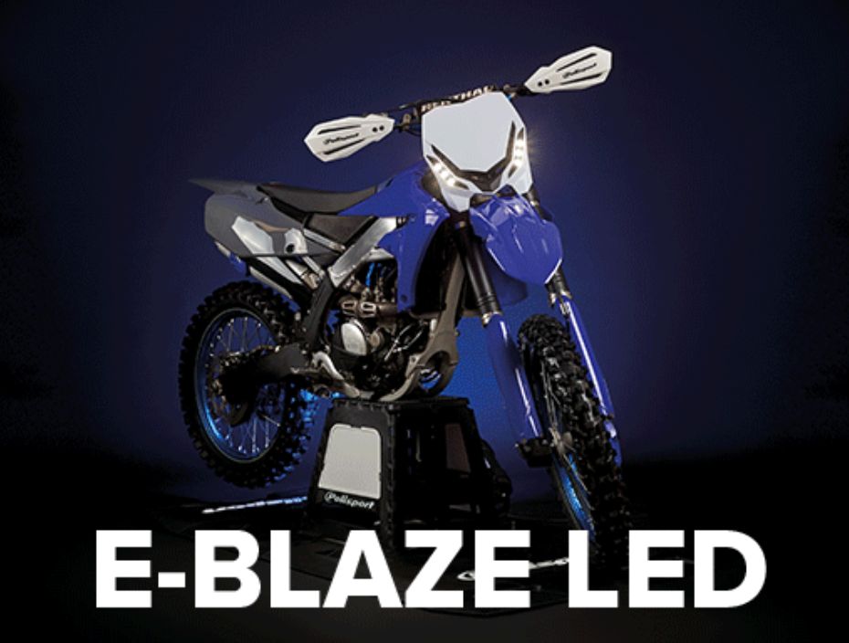 Univerzální přední LED maska motocyklu POLISPORT E-BLAZE LED HEADLIGHT červená
