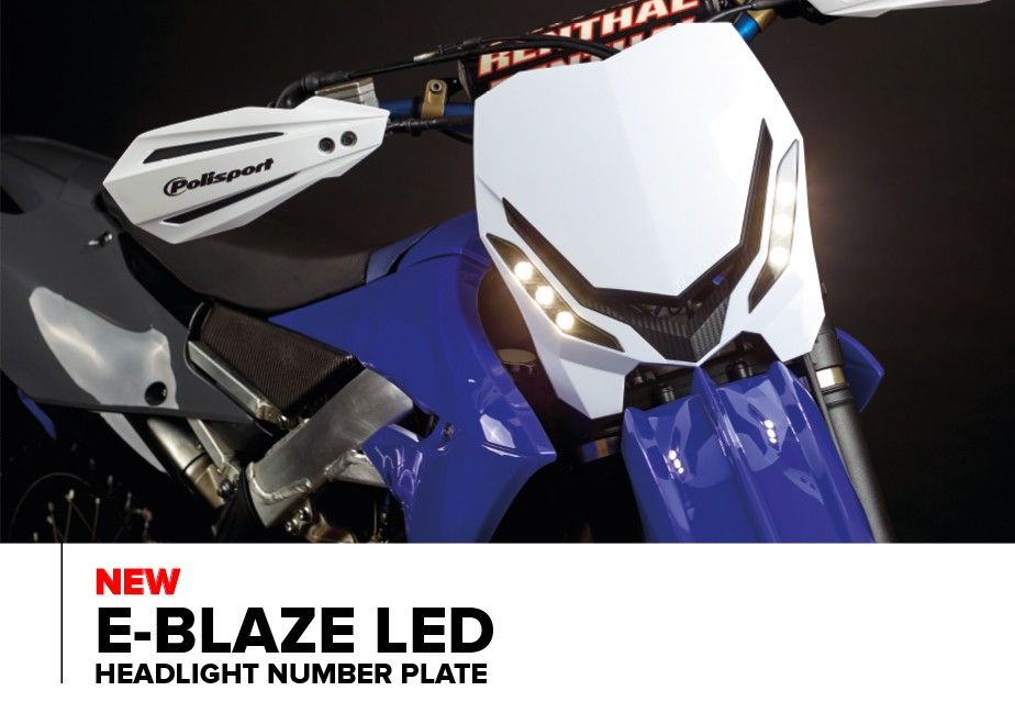 Univerzální přední LED maska motocyklu POLISPORT E-BLAZE LED HEADLIGHT červená
