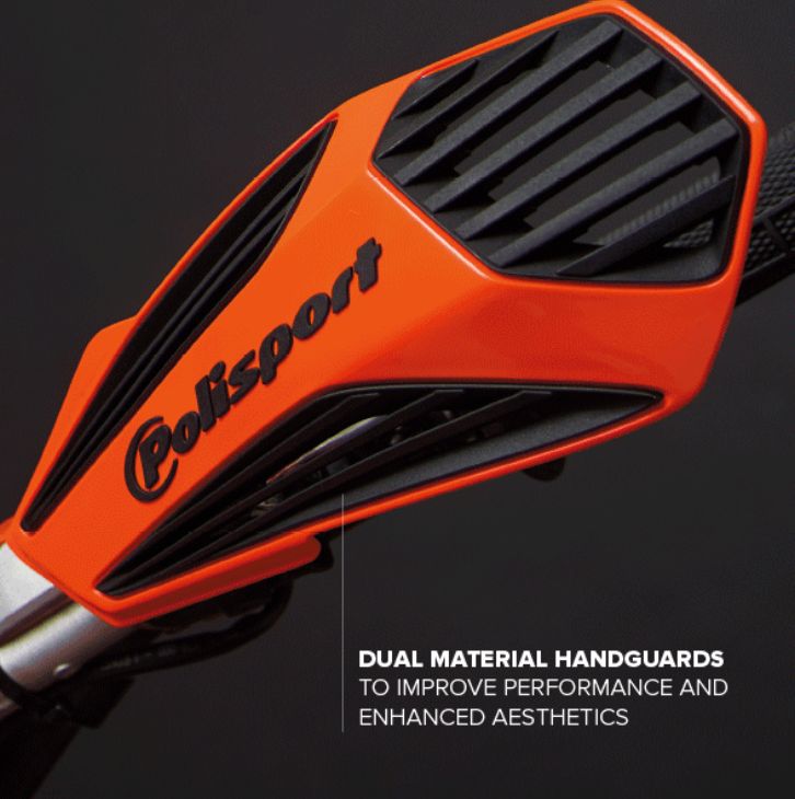 Motokrosové MX kryty páček POLISPORT MX AIR HANDGUARD černá/červená - pár