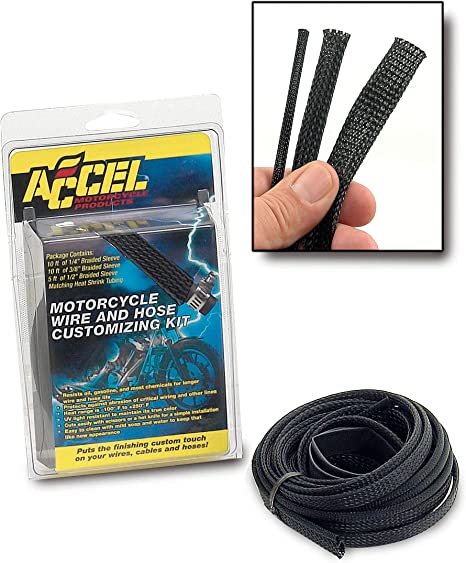 Převlek na hadičky, lanka nebo kabelové svazky ACCEL COVER WIRE/LINES RED barva červená