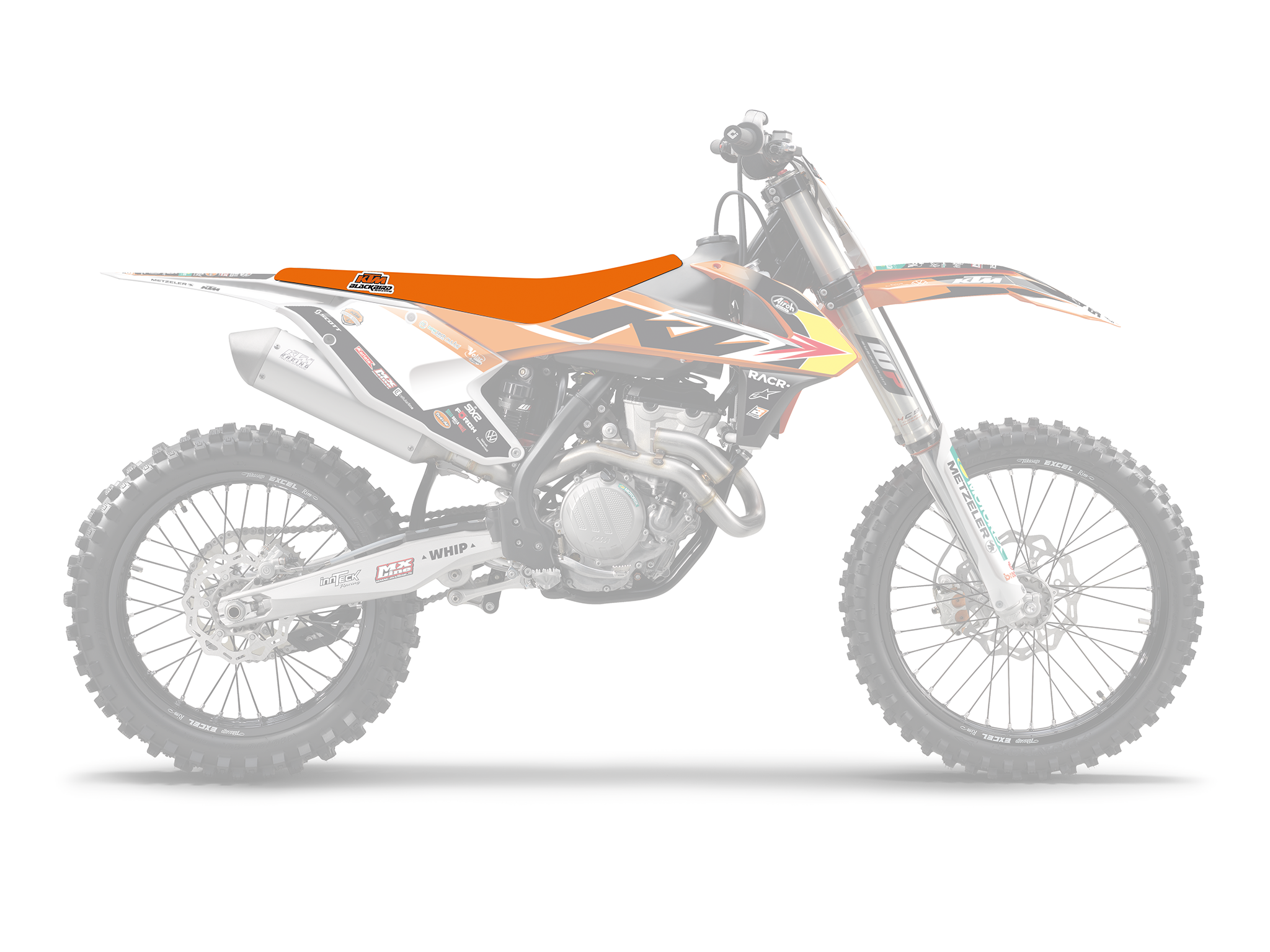 Potah sedla BLACKBIRD RACING REPLICA TEAM TROPHY 2022 pro KTM EXC 2017-2019