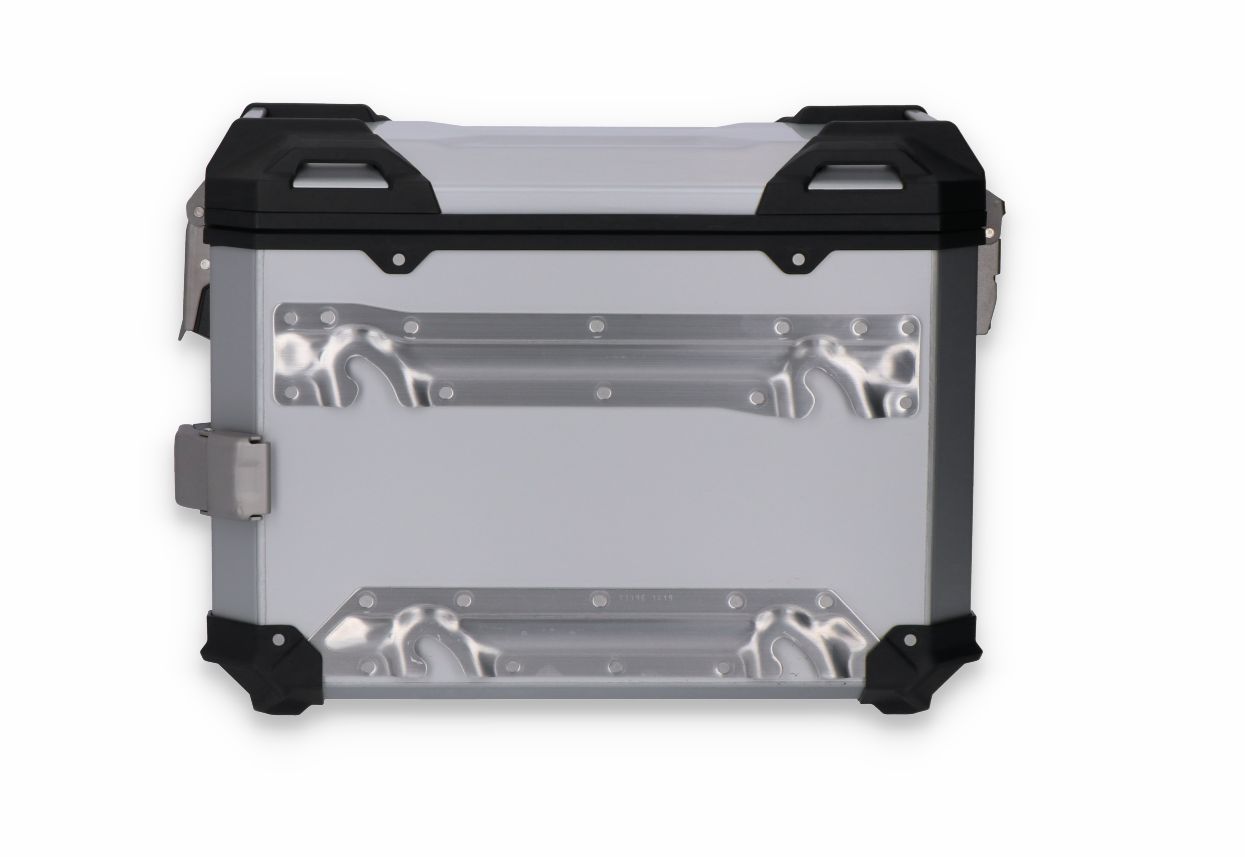 Boční motocyklový hliníkový kufr SW-MOTECH TRAX ADV SIDE CASES obsah 45 litrů, barva stříbrná, montážní pozice pravá, 1 kus