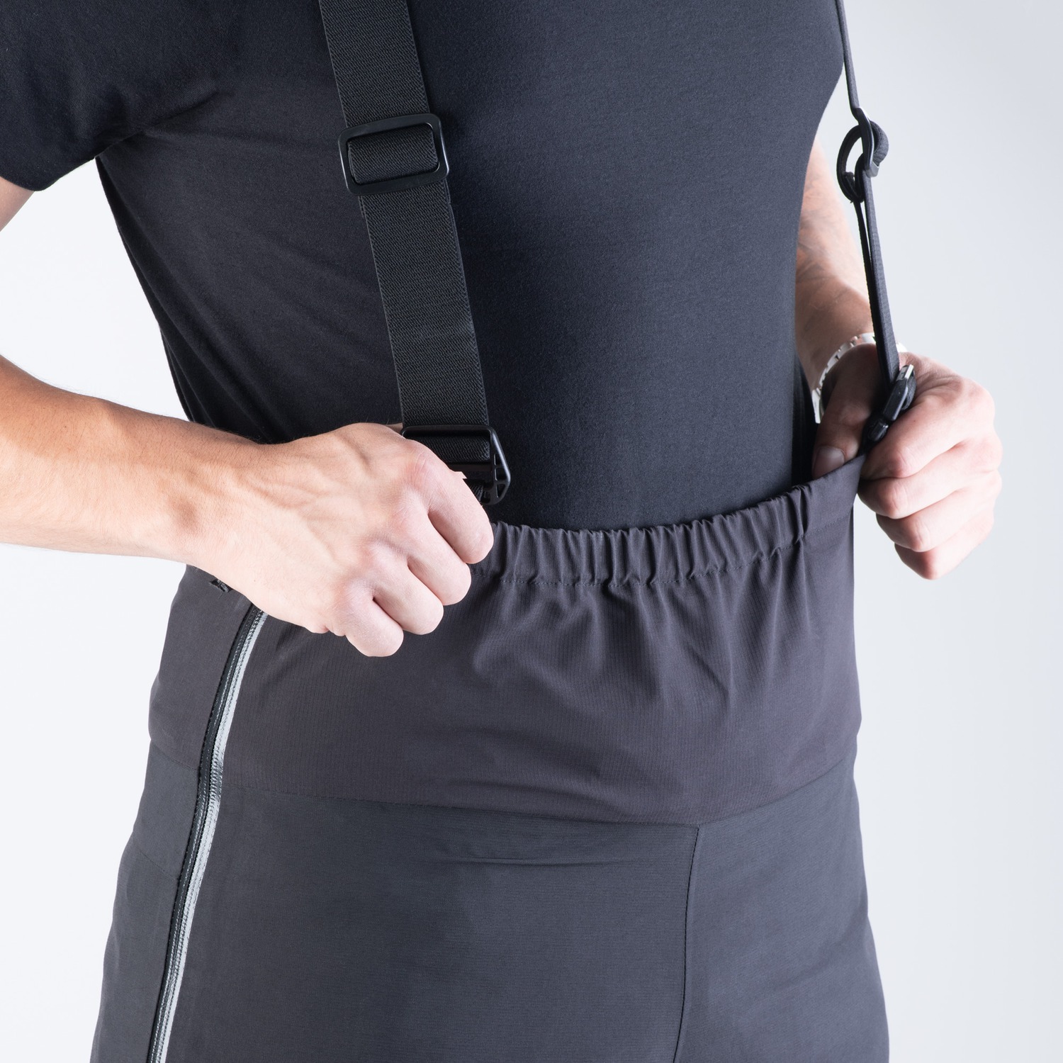 Nepromokavé kalhoty s kšandami /pláštěnka OXFORD RAIN SEAL PRO ADVANCED černá - zkrácená délka