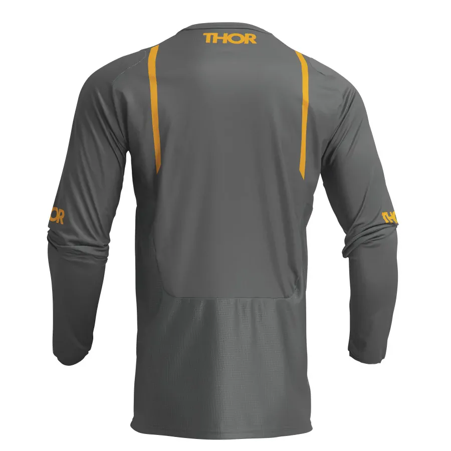 a Motokrosový - enduro - offroadový dres THOR PULSE MONO šedá/žlutá vel. L