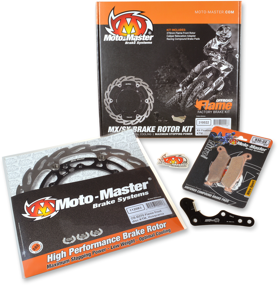 Brzdový kit - brzdový kotouč + desky + adaptér  MOTO MASTER pro HUSABERG FE 501 2012-2014