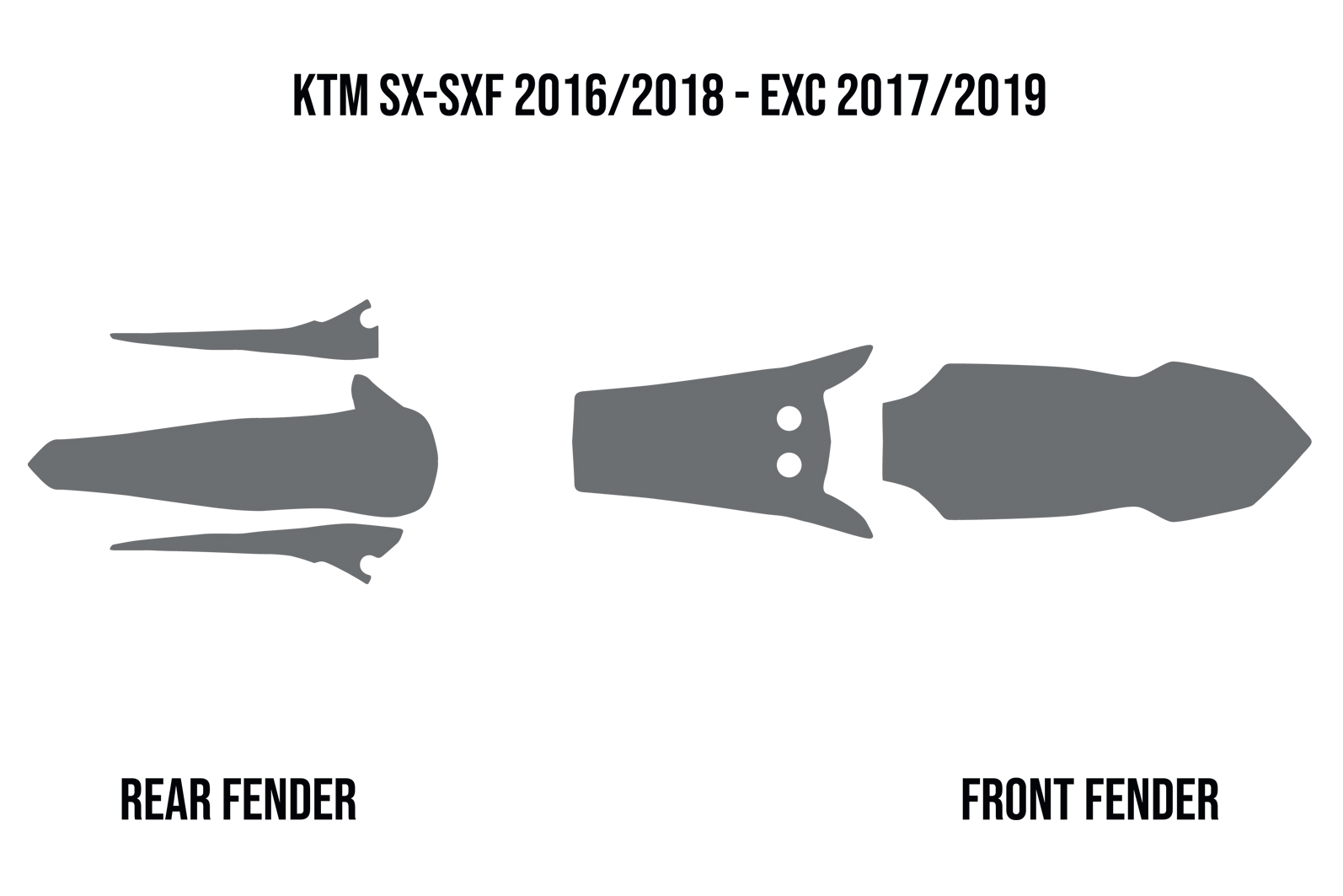Ochranná pěna do blatníků motocyklu TWIN AIR MUD FOAM DEFLECTORS pro KTM SX-F/XC-F 250/ 350/ 450 rok 2016-2018