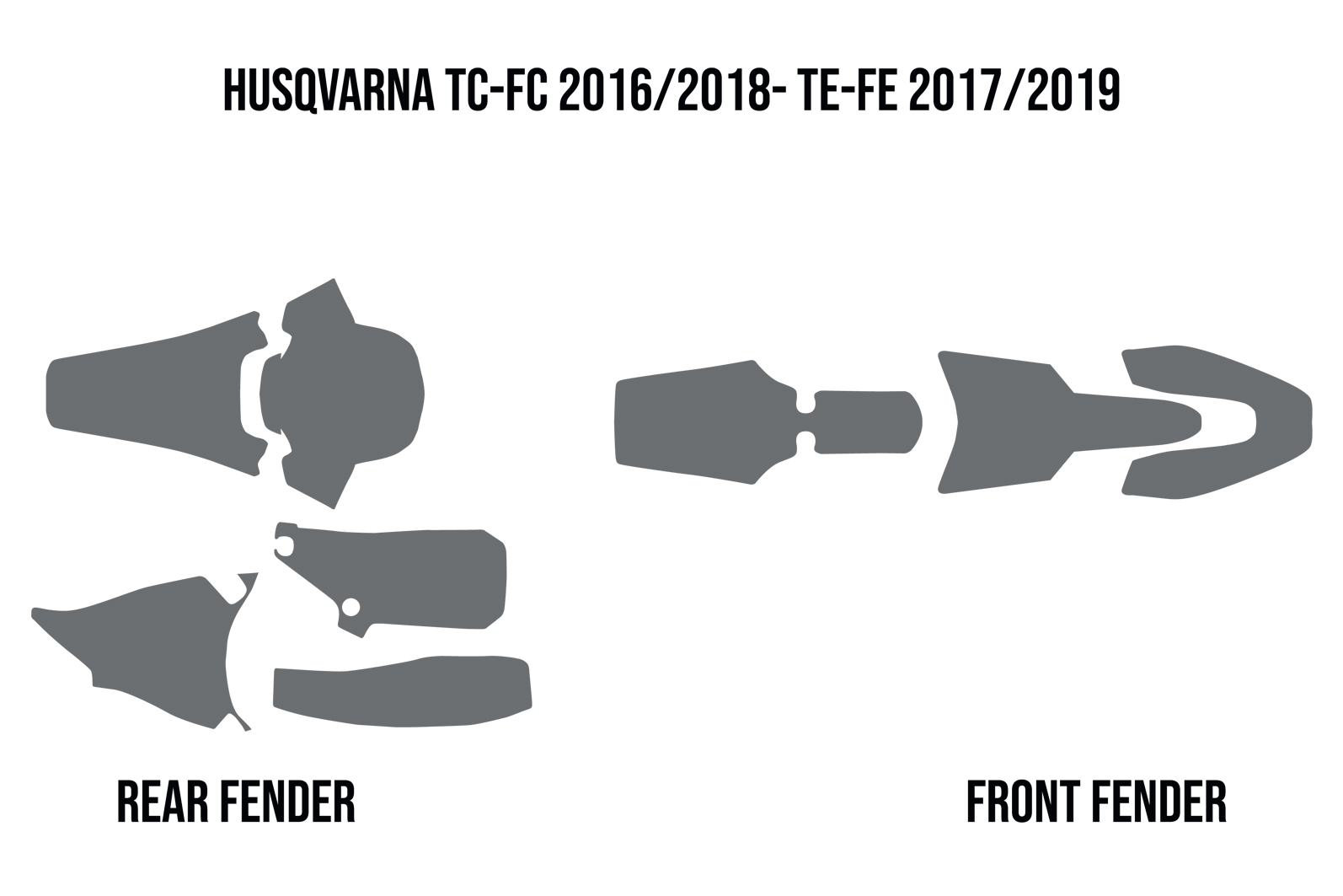 Ochranná pěna do blatníků motocyklu TWIN AIR MUD FOAM DEFLECTORS pro HUSQVARNA FS 450 rok 2017-2019