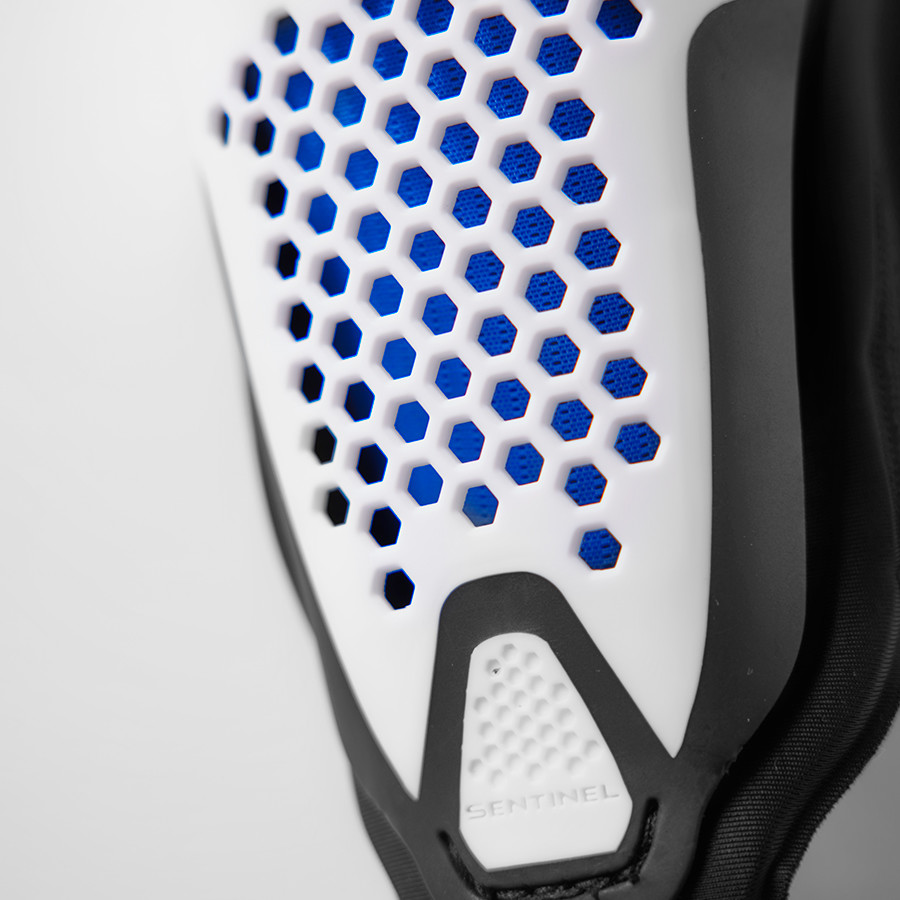 Kolenní kloubové chrániče THOR SENTINEL LTD bílá/černá/modrá - pár velikost 2XL/3XL