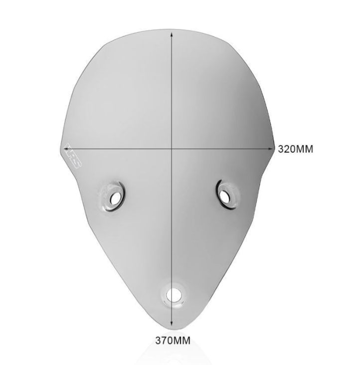 Plexi motocyklu WRS SPORT pro DUCATI DUCATI SUPERSPORT 950 / S 2021-2023, výška 37 cm, šíře 32 cm, barva čirá