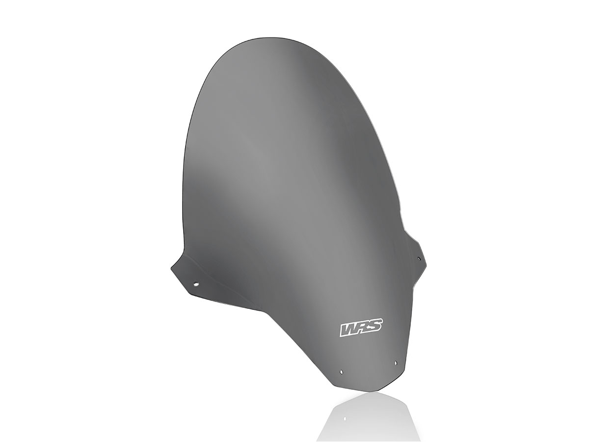 Plexi motocyklu WRS verze TOURING pro motocykly APRILIA TUONO V4 1100 RR ABS viz popis rok 2021-2023, výška 38,5 cm, šíře 34 cm, barva tmavě kouřová