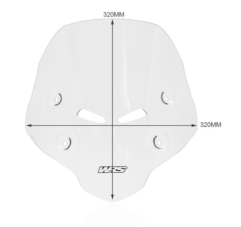 Plexi motocyklu WRS SPORT pro HONDA CB 750 ABS rok 2023, výška plexi 32 cm, šíře 32 cm, barva kouřová