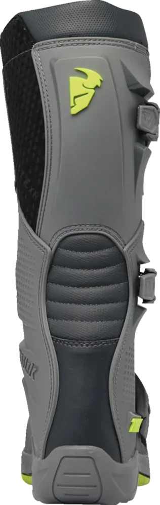 A Motokrosové boty / MX boty, boty na motocross THOR BLITZ XR MX BOOTS barva lime/charcoal šedá - pár, velikost 43 / US 9
