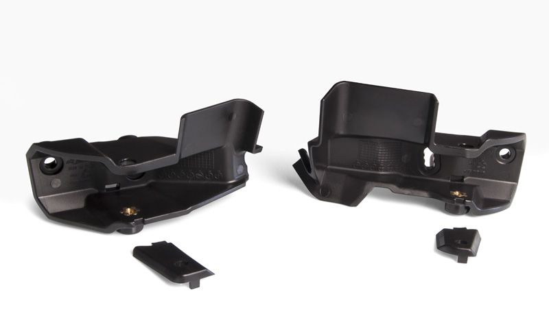 a Kryty páček RTECH HP2 pro motocykly KAWASAKI KX 250 rok 2021-2023, barva červená, včetně montážní sady 