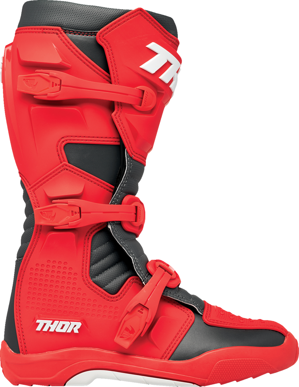 A Motokrosové boty / MX boty, boty na motocross THOR BLITZ XR MX BOOTS barva červená/charcoal - pár velikost 44 / US 10