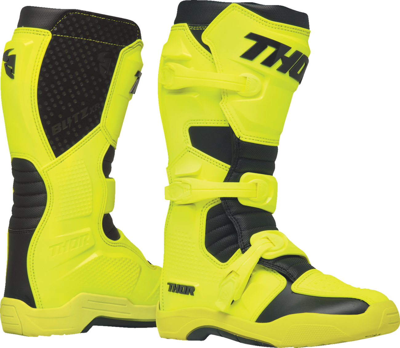 A Motokrosové boty / MX boty, boty na motocross THOR BLITZ XR MX BOOTS barva acid/černá - pár velikost 43