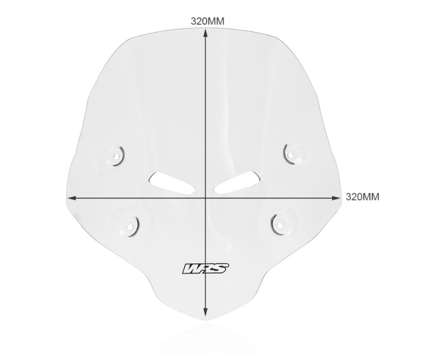 Plexi motocyklu WRS verze SPORT pro HONDA HORNET 750 ABS rok 2023-2024 barva kouřová, výška plexi 32 cm