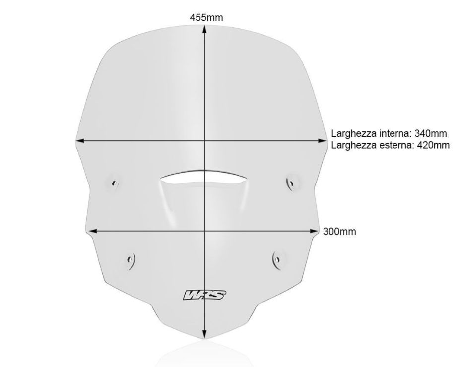 Plexi motocyklu WRS verze TOURING pro HONDA XL 750 TRANSALP ABS rok 2023-2024 barva tmavě kouřová, výška plexi 45,5 cm