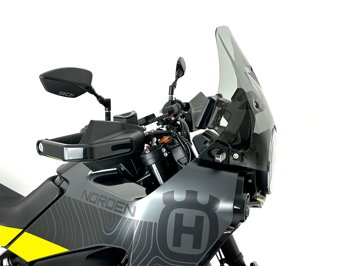 Plexi motocyklu WRS verze TOURING pro HUSQVARNA NORDEN 901 ABS rok 2022-2023 barva tmavě kouřová, výška plexi 33,5 cm 