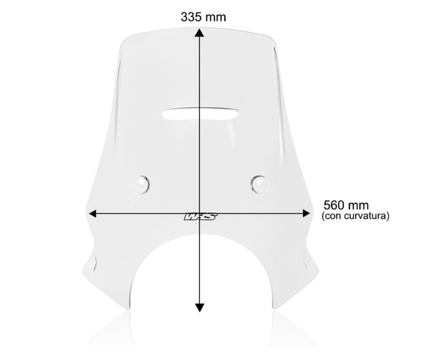 Plexi motocyklu WRS verze TOURING pro HUSQVARNA NORDEN 901 EXPEDITION rok 2023 barva čirá, výška plexi 33,5 cm 