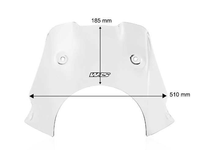 Plexi motocyklu WRS verze ENDURO pro HUSQVARNA NORDEN 901 EXPEDITION rok 2023 barva černá lesklá, výška plexi 18,5 cm