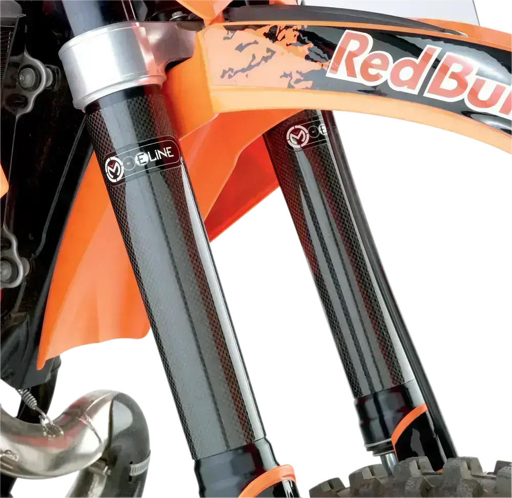 Carbonové/karbonové kryty vidlic MOOSE RACING CARBON FIBER FORK GUARDS pro motocykly YAMAHA, pár 