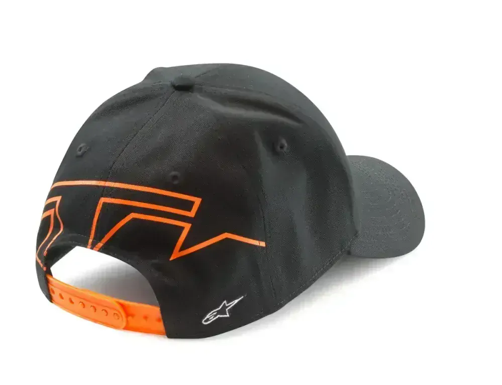 Dětská kšiltovka / čepice KTM RED BULL TEAM CURVED CAP OS oranžová/modrá,  prohnutý kšilt
