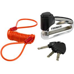 Zámek na kotouč motocyklu TRIMAX chromový 10 mm