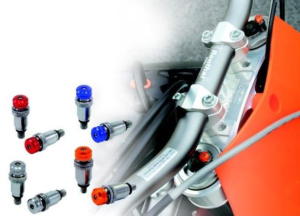 Ventilky přední vidlice ZETA FORK TOP BLEEDER SHOWA/ KYB titanové-pár