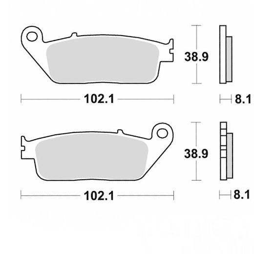Brzdové destičky KYOTO S1071 TRIUMPH SCRAMBLER 865 , 2006 - 2009 