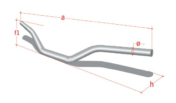Dětská řidítka ccm 85 na motocykl nízké NEKEN VARIABLE DIAMETER flou zelené