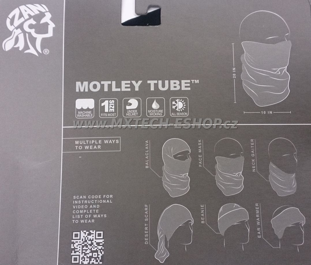 Šátek - tuba ZANHEADGEAR MOTLEY TUBE™ PAISLEY FLEECE LINED ONE SIZE