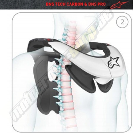 Krční chránič / chránič krční páteře ALPINESTARS BNS TECH-2 ČERNÁ/ŽLUTÁ FLUO vel. XS/M