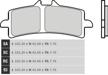 Brzdové destičky BREMBO pro Suzuki GSX-S 1000 16-18