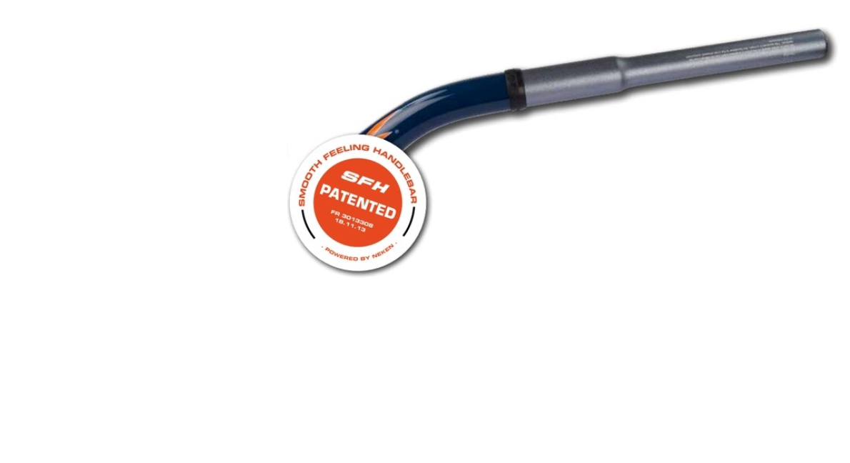 Řidítka na motocykl NEKEN HANDLEBAR SFH VARIABLE DIAMETER CONICAL DESIGN ORANGE WHITE