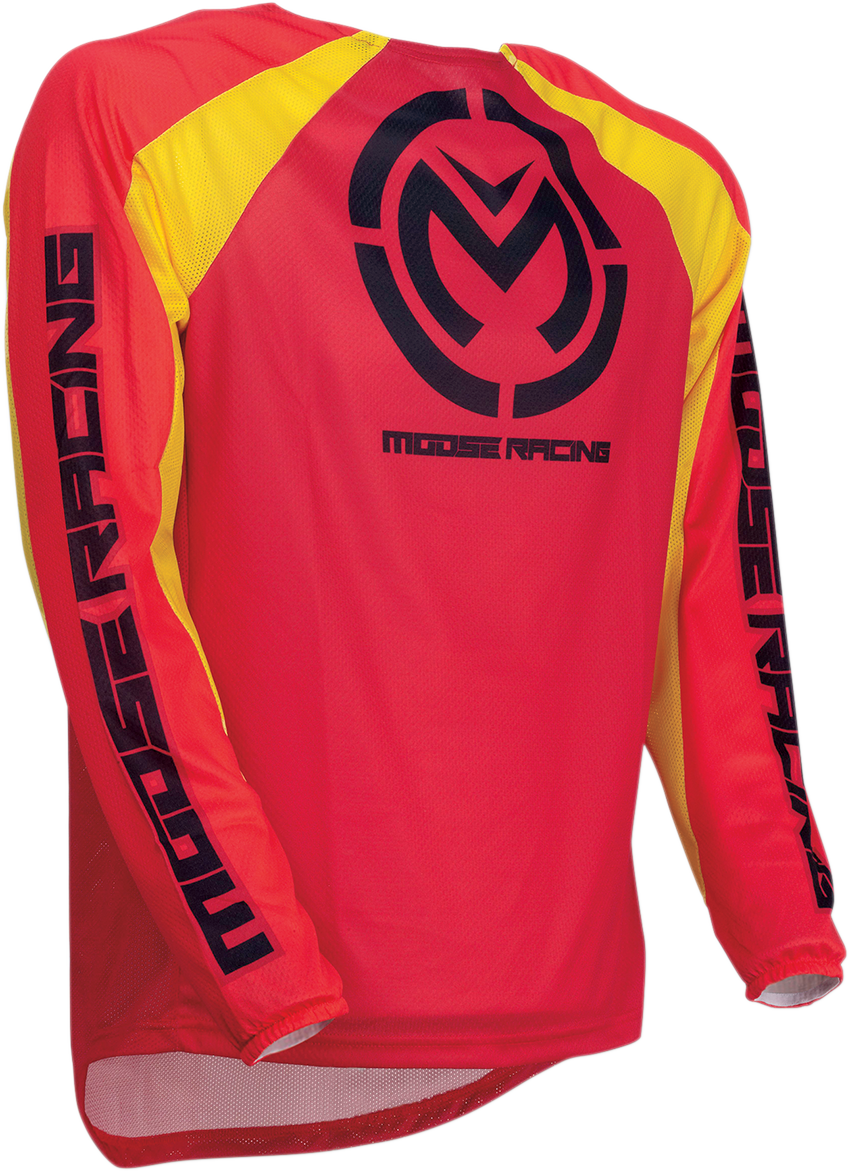 A Motokrosový komplet MOOSE RACING M1 RED/YELLOW vel. 38+XXL